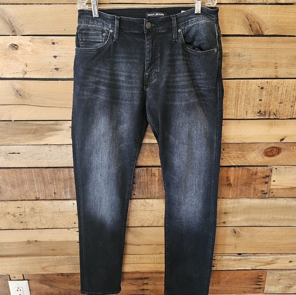 Men's Mavi "Marcus" Slim Straight Leg Jeans dark used tonal wash size 34